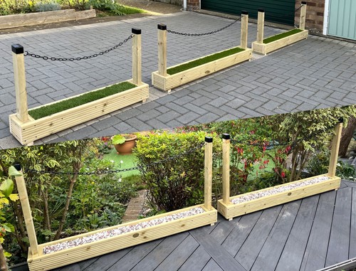 Chain barrier divider border - chain,