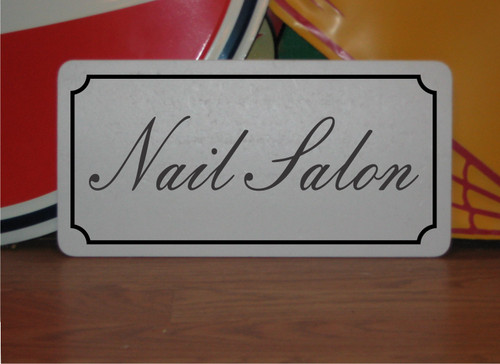 Nail salon metal sign fancy - salon, in
