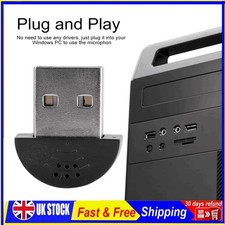 Mini USB 2.0 Microphone Portable Studio Speech Mic Audio Adapter Skype All PC