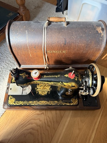 Antique singer 15k hand crank - singer,
