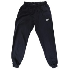 Nike Mens Joggers Tracksuit Bottoms Swoosh Fleece Size XS Black Cotton Blend