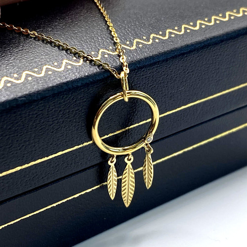 18k solid gold necklace - 18k,