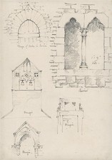 Claude Pemberton Leach - Drawing - Architectural Studies Perugia & Assisi Italy