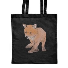 'Baby Fox' Classic Black Tote