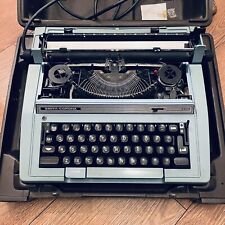 Vintage Smith Corona Electric Typewriter S301 Green + Case SPARES REPAIR PROP