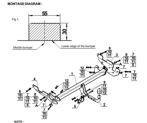 Swan neck tow bar for - swan,