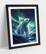 POLAR BEAR NORTHERN LIGHTS