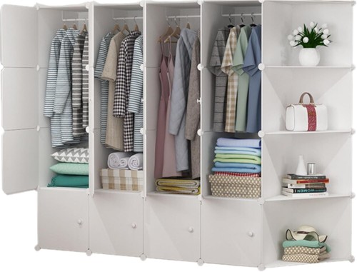White wardrobe modular - wardrobe,