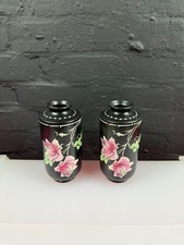 Antique Shelley Boots Rose Vases Pattern 8503 7.5" High Pair RARE 1920's