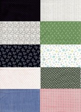 100% Cotton Fabric 10 pieces X