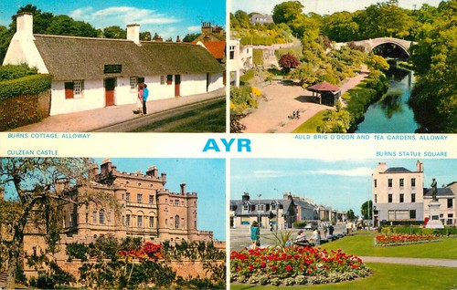 Ayr multiview postcard - -,