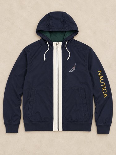 Vintage 90s nautica hooded - vintage,