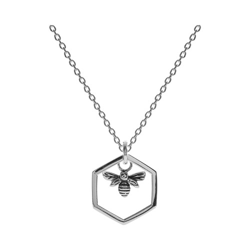 Honeycombe bumble bee necklace - honeycombe,
