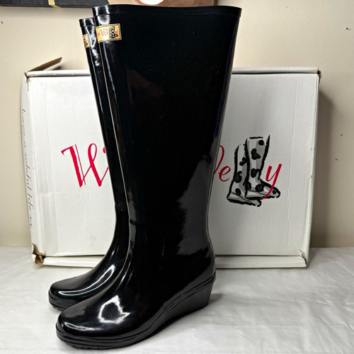 Wedge wellie women black - wedge,