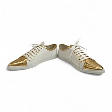 SWEAR Trainers 43 White Metallic Gold with Box Dust Bag Womenswear - Preloved