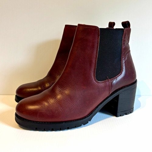 Office burgundy leather - burgundy, block