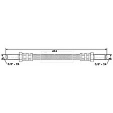 Brake Hose Rear BBH6245 Borg &