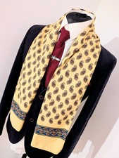 Men's Vintage Paisley Scarf, Gents 60's Silk Evening  Scarf Opera Cravat
