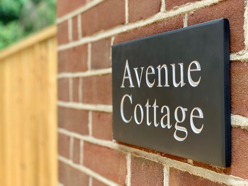 Deep engraved slate house - deep,