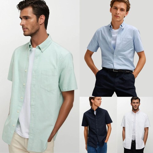 Mens short sleeve cotton - m&s,