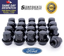 20 Black Ford Alloy wheel nuts