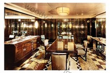 puc0937 - French CGT Liner - Normandie , built 1935 - interior - 6x4 print