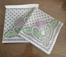 2 Scottish Lace Napkins By Moonweave,Approx 40cm x 40cm,Only Been In Storage. 