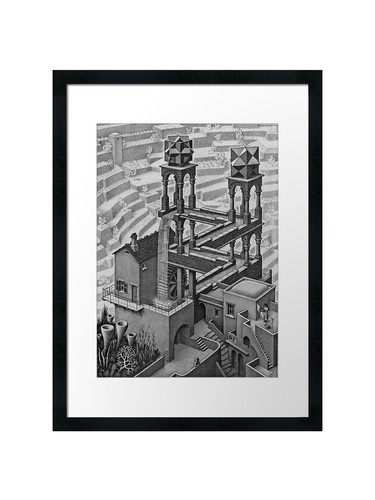 Escher waterfall framed - mc,