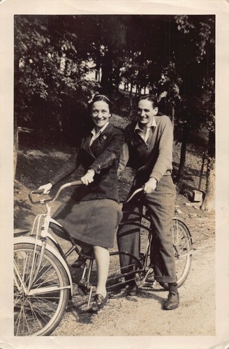 Vintage couple tandem - couple, bicycle