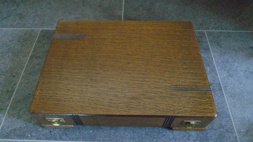 Oak cutlery box - oak, wood