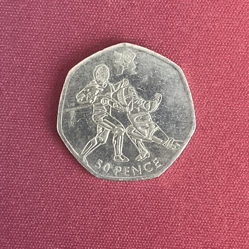 2012 olympics 50p - olympics, fencing