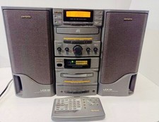 Vintage 1990’s Aiwa RDX 01 Mini Stereo Hifi Separate System Speakers & Remote