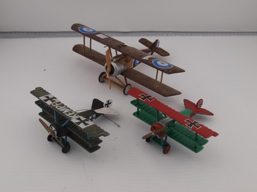 Two diecast german tri planes - german, tri-planes