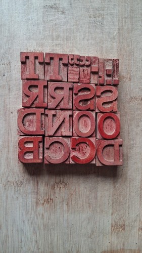 Wooden letterpress printing - letterpress,