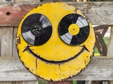 Yellow Smiley Wooden Sign |