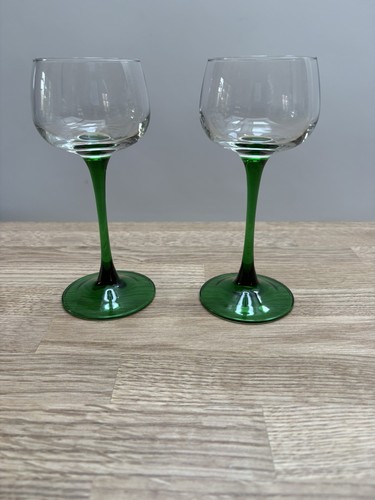 French wine glasses - glasses, green