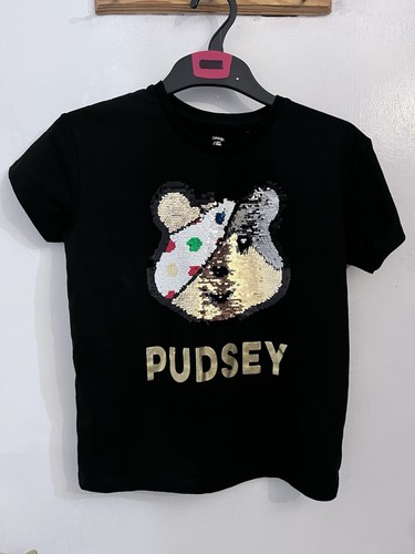 Pudsey bear black - bear, sequin