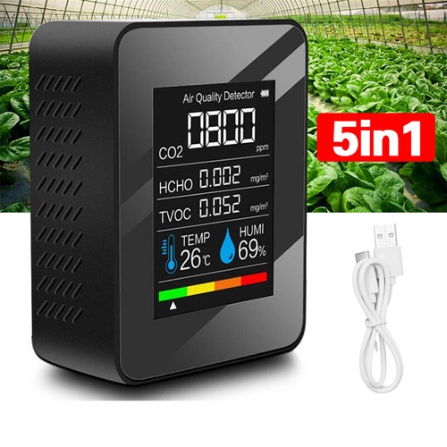Portable co2 meter air - 5-in-1,