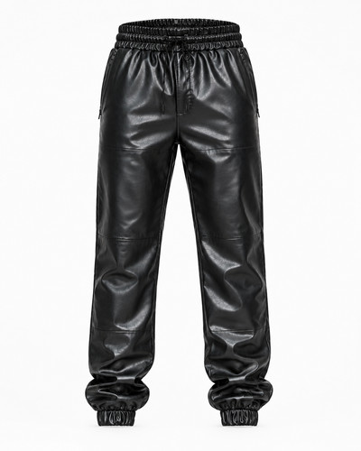 Men black genuine leather - black,