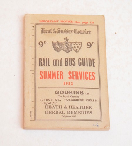 Bus railway pocket timetable - railway,
