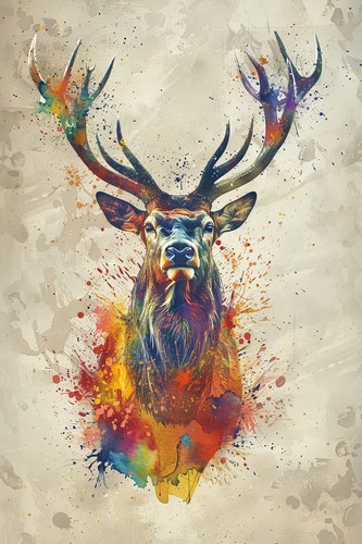 Stag deer animal canvas - stag,