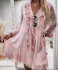 Beautiful Ladies Pink Summer Dress Size Medium