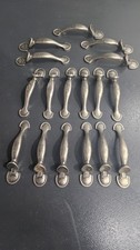 14 Salvaged Reclaimed Vintage Metal Handles For Kitchen Or Furniture Etc Joblot