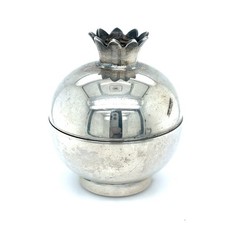 Tiffany & Co. Makers Sterling Silver Pomegranate Pill Box Collectible