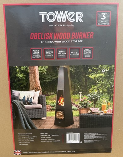 Tower obelisk wood burner - tower,