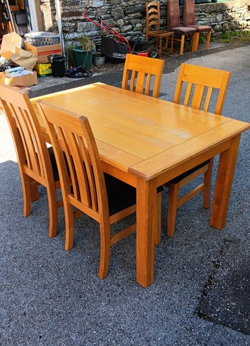 Light oak dining table - light, &