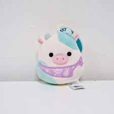 Squishmallows Belana the Cow Clip 3.5"/8cm Plush Keyring US Import Bandana Gift