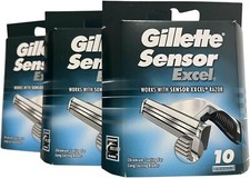 3X Gillette Sensor Excel Razor