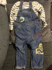 Boys Next Blue Cars Dungarees