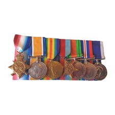 Militaria WW1 Trio Medals WWII Quartet Medal Awarded To J 34360 A. Stemp...